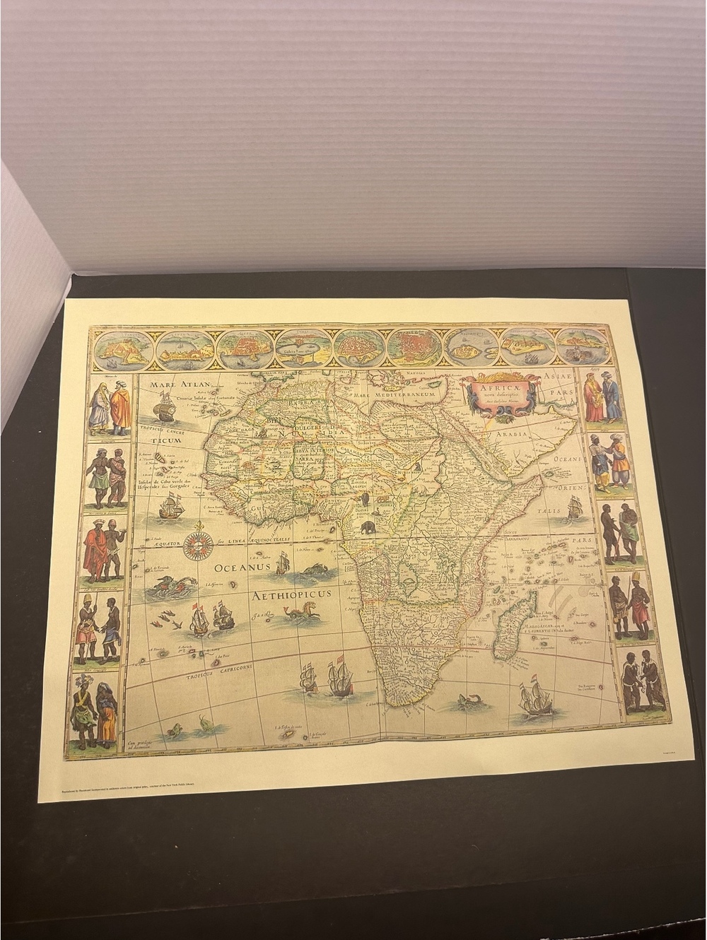 Vintage Africa Map Reproduction Africae Nova Descriptio 16 x 20